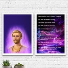 Kit 2 Quadros Saint Germain Chama Violeta 45x34cm - Com Vidro