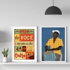 Kit 2 Quadros Samba Amanhã Há De Ser Outro Dia 24x18cm Moldur