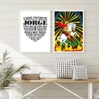 Kit 2 Quadros São Jorge Guerreiro oração 45x34cm - Com Vidro