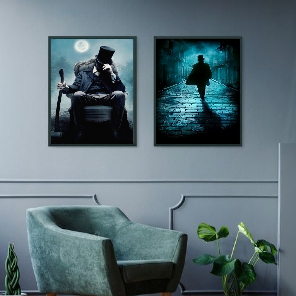 Kit 2 Quadros Sr. Tranca Rua Das Almas 33x24cm Moldura:madeir