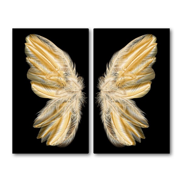 Kit 2 Quadros Telas Decorativas Canvas Asas De Anjo 100x60cm