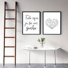 Kit 2 Quadros Tudo Aqui Já Foi Um Sonho 24x18cm Moldura:madei