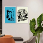 Kit 2 Quadros Turma Do Chaves 33x24cm Moldura Branca