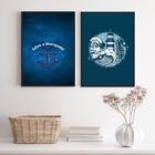 Kit 2 Quadros Umbanda Marinheiros- Salve A Marujada 45x34cm M