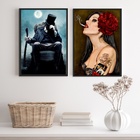 Kit 2 Quadros Umbanda Tranca Ruas E Maria padilha 45x34cm - C