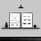 Kit 2 Quadros Vida Curta Cílios Não 33x24cm Moldura:madeira P