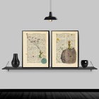 Kit 2 Quadros Vintage Pequeno Príncipe 33x24cm Moldura:madeir