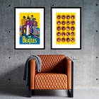 Kit 2 Quadros Yellow Submarine - 60x48cm Moldura:madeira Preta