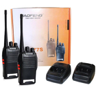 Kit 2 Rádios De Comunicação Walk Talk Bf-777s Uhf Vhf 16 Cana
