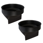 Kit 2 Ralo Anti Espuma Odor Mau Cheiro 150mm Preto Estrela