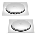 Kit 2 Ralo Click P/ Banheiro Quadrado 10x10 Veda Cheiro