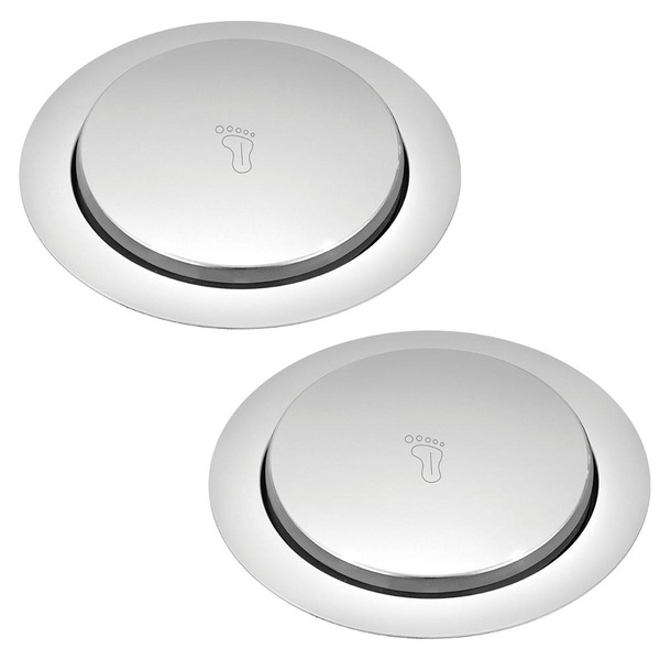 Kit 2 Ralo Click P/ Banheiro Redondo 15x15 Veda Cheiro