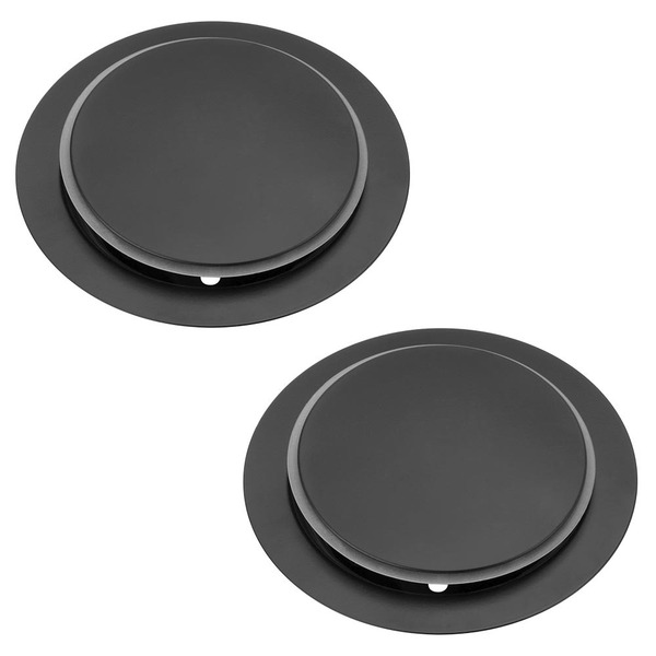 Kit 2 Ralo Click P/banheiro Redondo Preto 15x15 Veda Cheiro