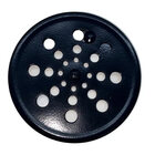 Kit 2 Ralo Grelha Inox Preto Banheiro Redondo 15x15 C Fecho