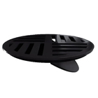 Kit 2 Ralo Grelha Redonda Com Fecho Automático Preto 10cm