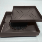 Kit 2 Ralo Oculto 15x15 Invisivel P/ Piso Porcelanato Marrom