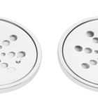 Kit 2 Ralos Grelha 10x10 Redondo Com Fecho Sistema Abre E Fec