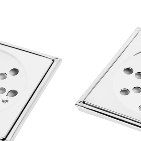 Kit 2 Ralos Grelha 15x15 Quadrado Com Fecho Sistema Abre E Fe