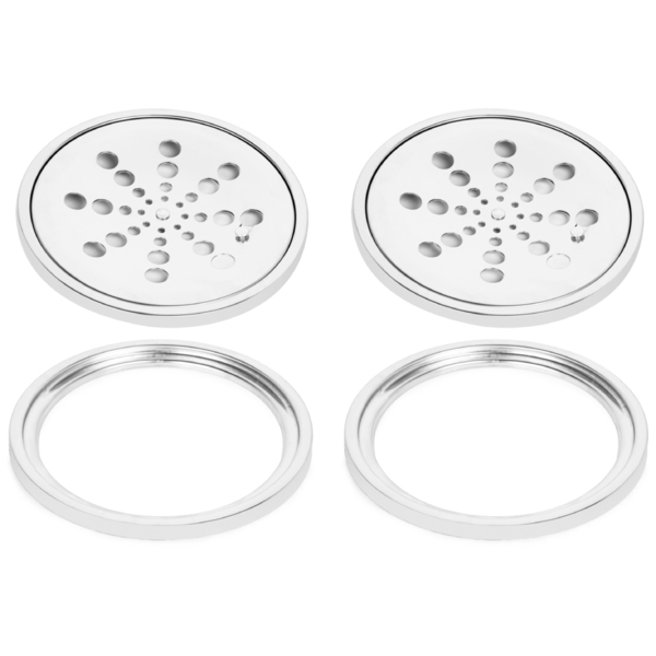 Kit 2 Ralos Grelha 15x15 Redondo Com Caixilho Fecho Sistema A