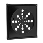 Kit 2 Ralos Grelha Black Preto 10x10 Quadrado Com Fecho Siste