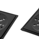 Kit 2 Ralos Grelha Black Preto 10x10 Quadrado Com Fecho Siste