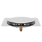 Kit 2 Ralos Inteligente Click 10x10 Quadrado Inox Com Caixilh