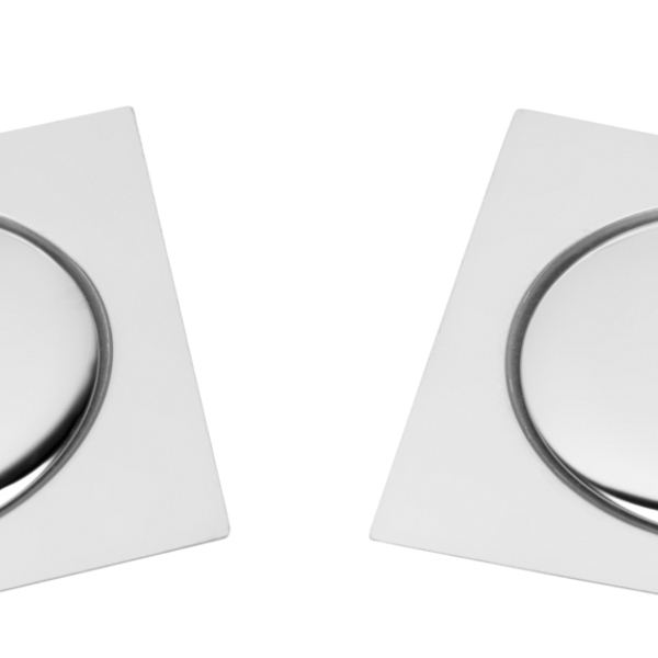 Kit 2 Ralos Inteligente Click 10x10 Quadrado Inox Para Banhei