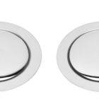 Kit 2 Ralos Inteligente Click 15x15 Redondo Inox Para Banheir