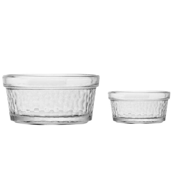 Kit 2 Ramekins De Vidro 200ml E 90ml Pote Molho Porções Indiv