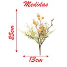 Kit 2 Ramos Artificiais Decoração De Páscoa Com Ovinho 25cm