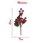 Kit 2 Ramos Artificiais Natalino Maçã Decoração De Natal 21cm