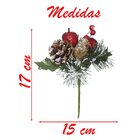 Kit 2 Ramos Maçã Decoração Natal Artificial Com Detalhes Bran