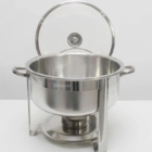 Kit 2 Rechaud Redondo Banho Maria Aço Inox 8 Litros