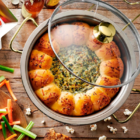 Kit 2 Rechaud Redondo Banho Maria Aço Inox 8 Litros