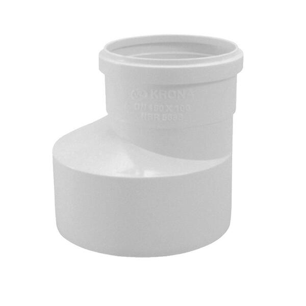 Kit 2 Redução Excêntrica Esgoto Branca 100x50mm - Krona