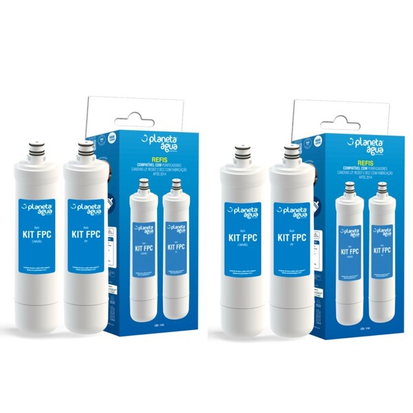 Kit 2 Refil Filtro Purificador Kit Fpc Compatível Com Ppf5 E