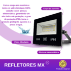 Kit 2 Refletor Led 50w Bivolt Prova D'água 6500k