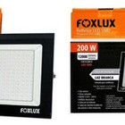 Kit 2 Refletor Led Foxlux 200w 6500k Bivolt Ip65 Uso Externo