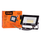 Kit 2 Refletor Led Foxlux 30w 3000k Bivolt Preto