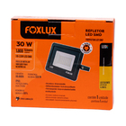 Kit 2 Refletor Led Foxlux 30w 3000k Bivolt Preto