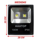 Kit 2 Refletor Led Holofote Externo Jardim Muro 100w Branco