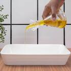 Kit 2 Refratários Línea De Porcelana Branca 29x20x5cm Lyor Tr