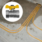 Kit 2 Registro Válvula Esfera Metálica Rf X Rf 1/2'' Pex Gás