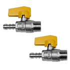 Kit 2 Registro Válvula Esférica Rm 1/2'' C/ Espigão Pex Gás