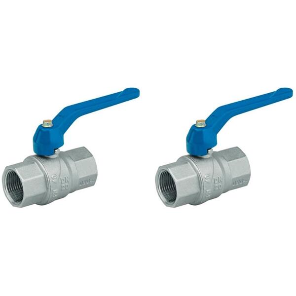 Kit 2 Registros Esfera Docol 1 1/2 Cromado Alavanca Azul