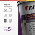Kit 2 Rejuntes Acrilico Flexivel Premium 1kg Inkor Bege