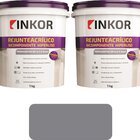 Kit 2 Rejuntes Acrilico Flexivel Premium 1kg Inkor Grafite