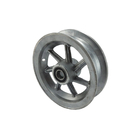 Kit 2 Roda Aro Alumínio 8" C/ Rolamento 7 Raios