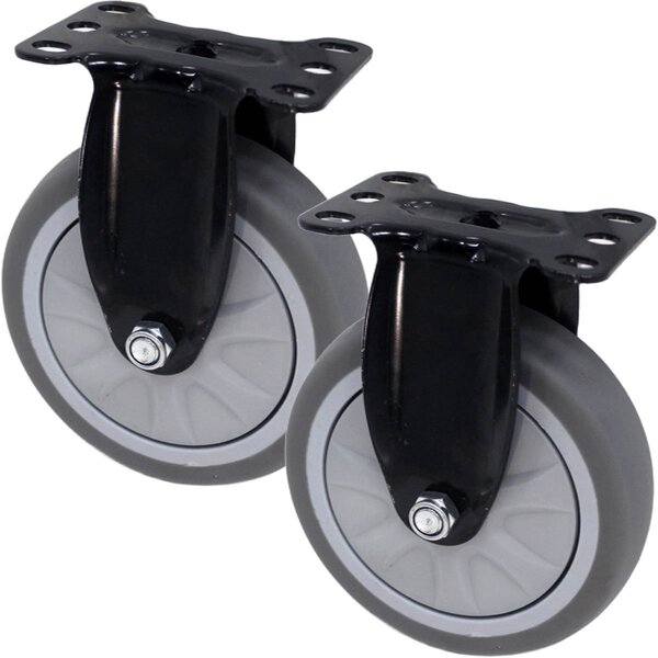 Kit 2 Rodinhas Roda Rodizio Reforçado Anti Risco De 125x32mm