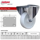 Kit 2 Rodízio Série 12 Inox Placa Fixa 76mm - Nylon 150kg - C